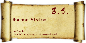 Berner Vivien névjegykártya
